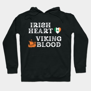 Irish Heart Viking Blood. Ideas for gifts for historical enthusiasts. Gifts are available on t-shirts, stickers, mugs, and phone cases, among other things. Hoodie